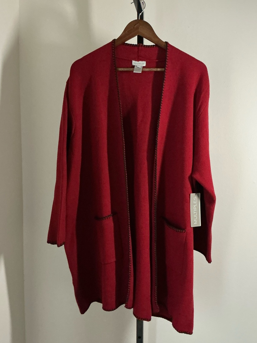 🆕 Multiples | Knit 3/4 Sleeve Open-FrontSolid Long Sweater Cardigan
